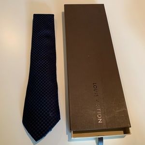 Louis Vuitton Tie - Navy Blue with box